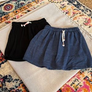 2-Pack Black/Blue Skorts